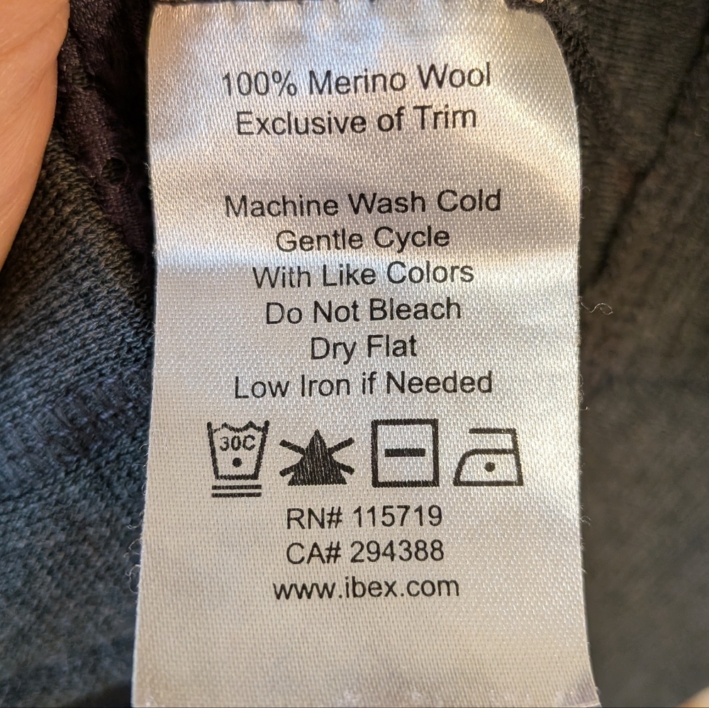 Ibex Women's Grey 100% Merino Wool Full Zip Hoodie Sweatshirt Jacket Large - Picture 7 of 7